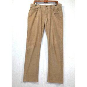 J.Crew Flex Men's Corduroy Pants W33 L32 Light Brown Straight Leg Casual (35x32)